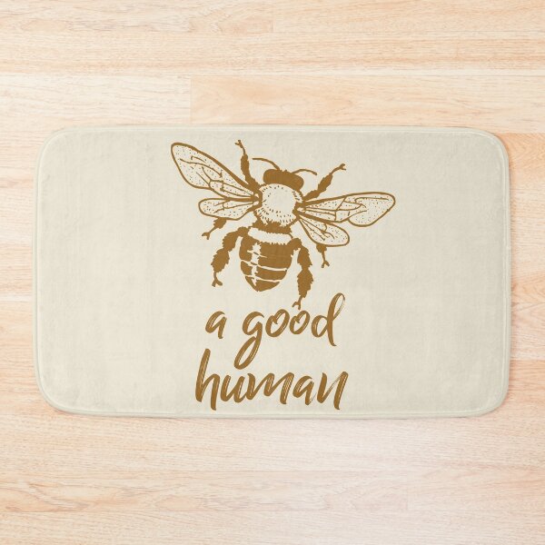 Item preview, Bee a good human typography text art quote by Word Fandom - wordfandom designed and sold by Kerry Pritchard.