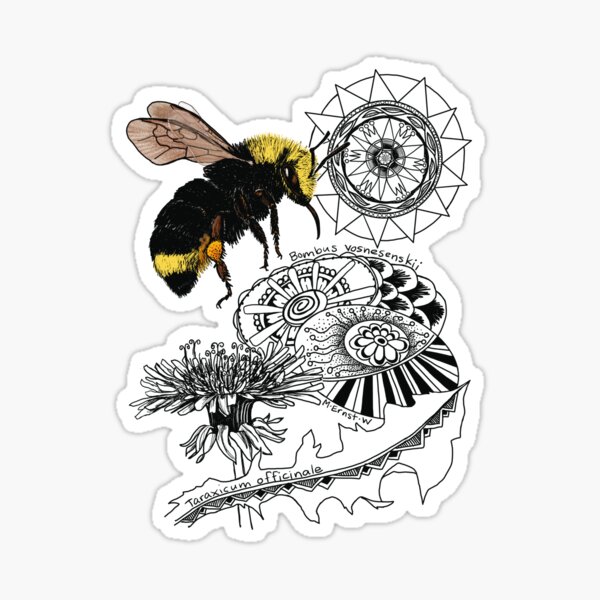 Item preview, Bumblebee and Dandelion Doodle designed and sold by mernstw.