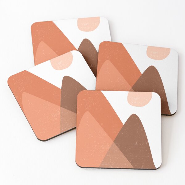 Item preview, Mountain Ranges - Minimal Abstract - Terracotta Art - Contemporary, Modern Print - Brown designed and sold by Studio Grafiikka.