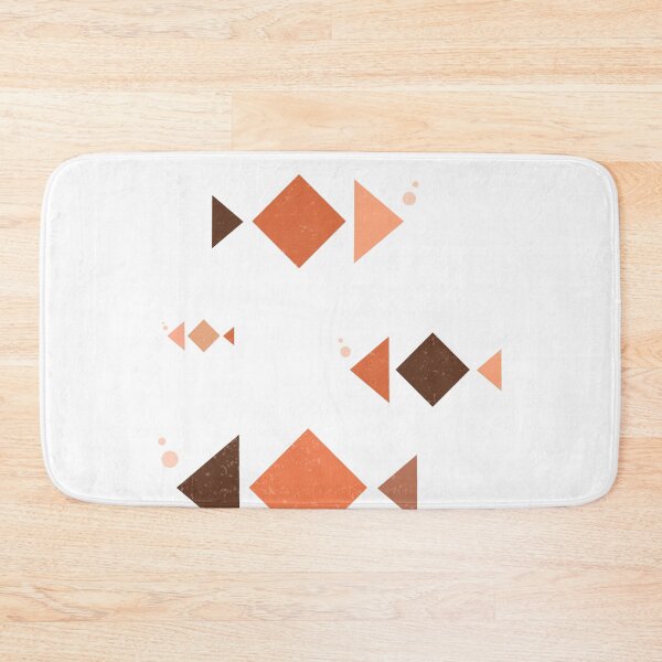 Item preview, Modern Geometric Abstract - Triangles - Terracotta Series - School Of Fish - Minimal Art - Brown designed and sold by Studio Grafiikka.