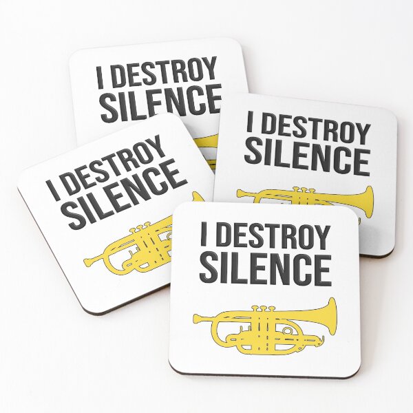 Item preview, Cornet - I DESTROY SILENCE - Funny trumpet gift / Funny cornet gift designed and sold by HEJAshirts.