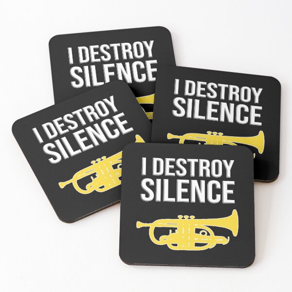 Item preview, Cornet - I DESTROY SILENCE - Funny trumpet gift / Funny cornet gift designed and sold by HEJAshirts.