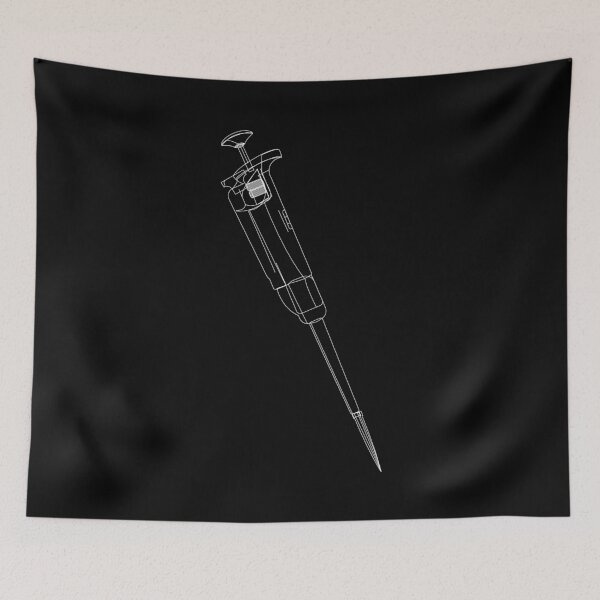 Item preview, Pipette (White Line Art) designed and sold by VirologyGeek.