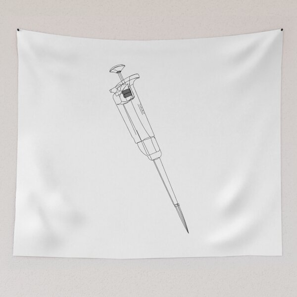 Item preview, Pipette (Black Line Art) designed and sold by VirologyGeek.