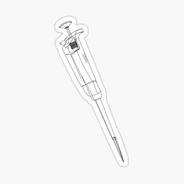 Item preview, Pipette (Black Line Art) designed and sold by VirologyGeek.