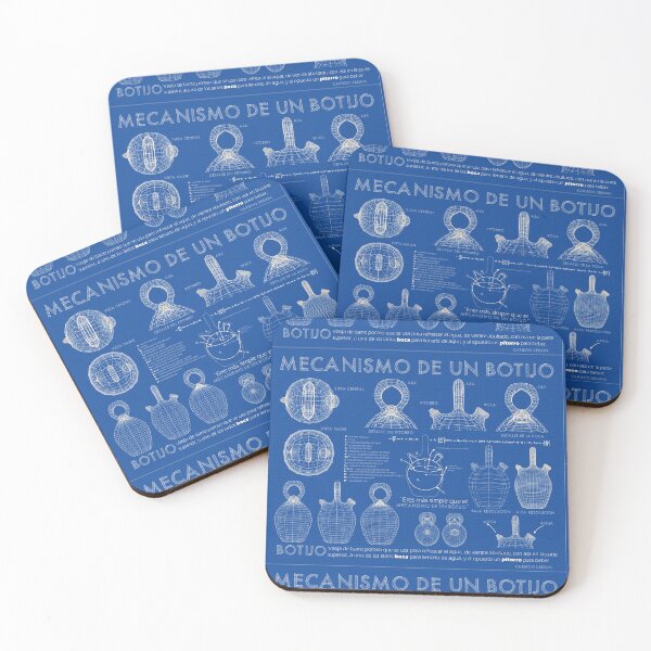 Botijo Blueprint Coasters (Set of 4)