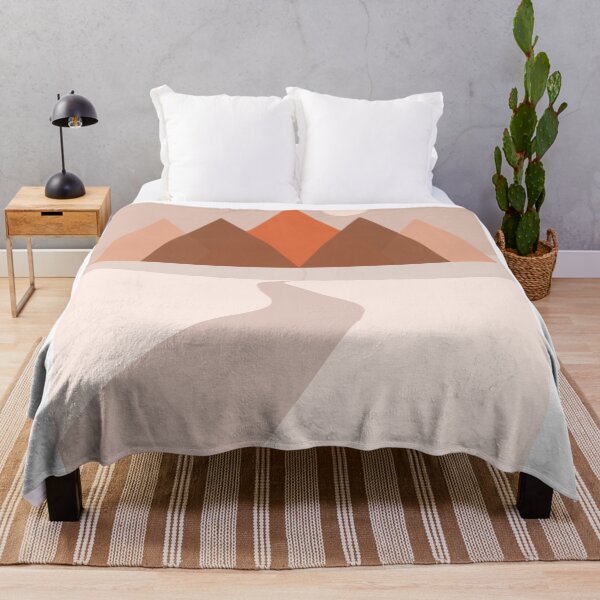 Item preview, Modern Abstract Geometric Mountains - Nature Abstract - Terracotta Brown - Landscape designed and sold by Studio Grafiikka.