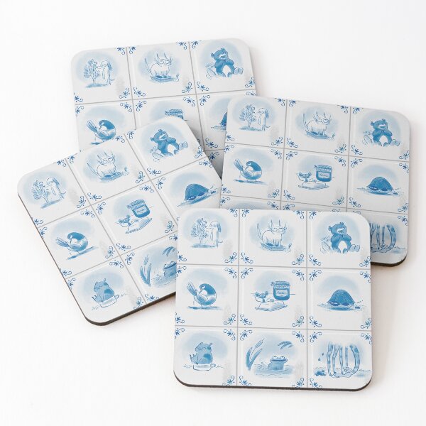 Item preview, Dutch tiles "Pooping Animals" designed and sold by rogerhoyosp.