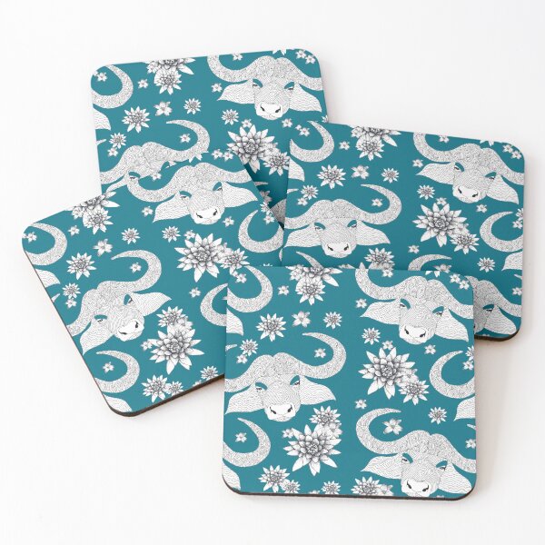 Item preview, Floral Water Buffalo designed and sold by Flower Magic .