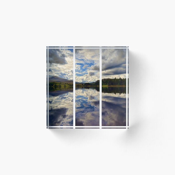 Water Reflections- Loch Rannoch-Highlands of Scotland(2) Acrylic Block
