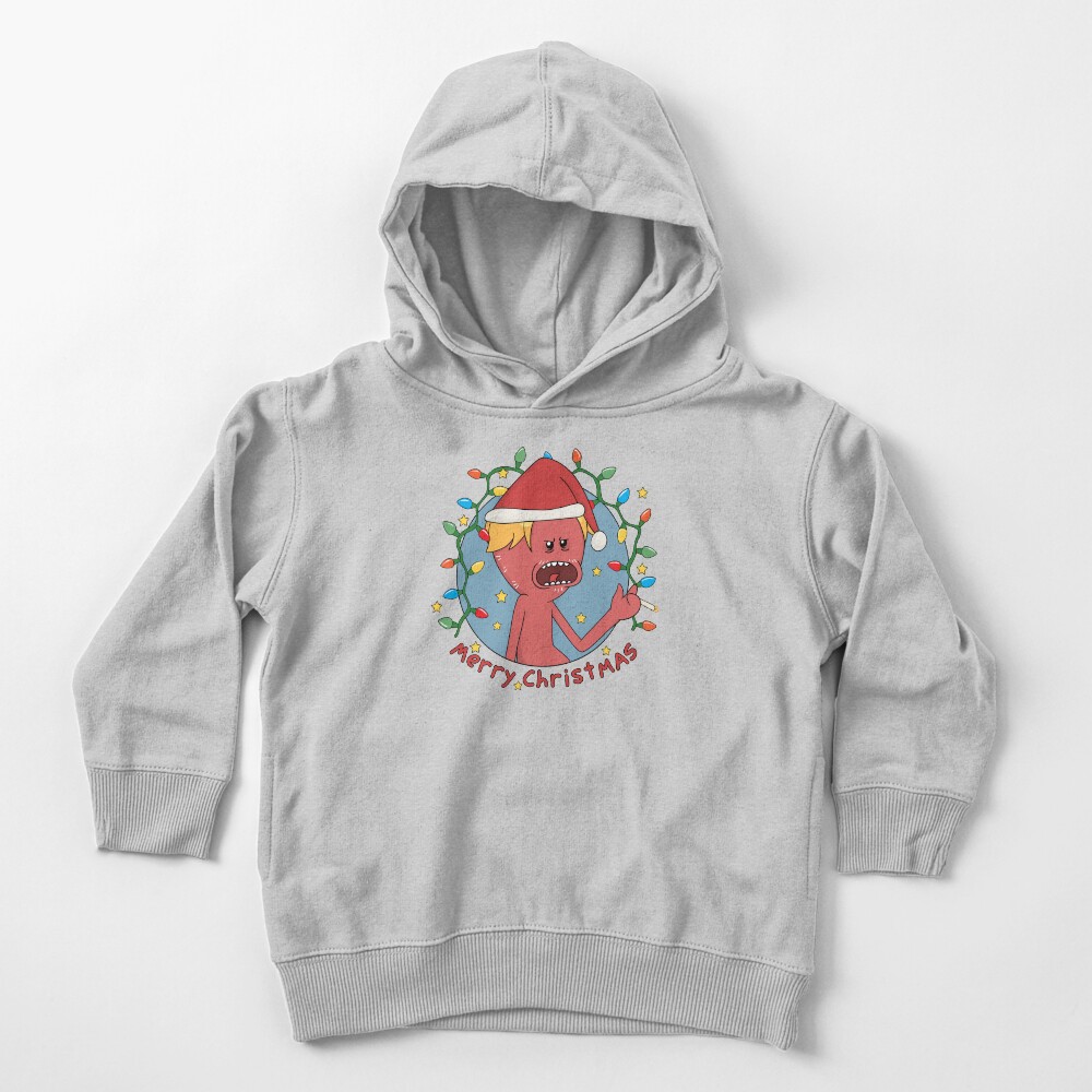 Red Meeseeks - Merry Christmas Toddler Pullover Hoodie