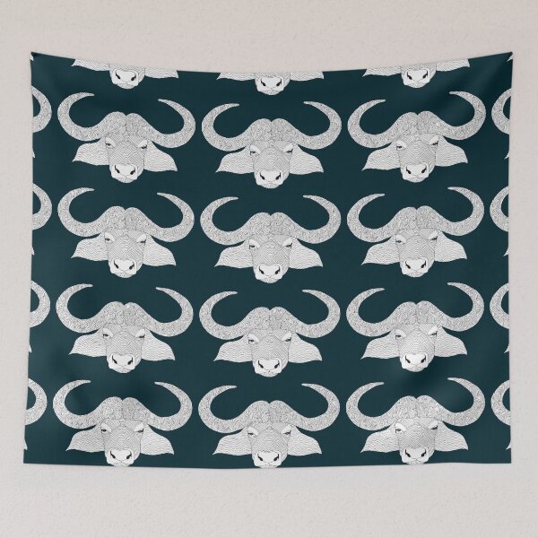Item preview, Black white, Water Buffalo, Buffalo, Africa designed and sold by Flower Magic .