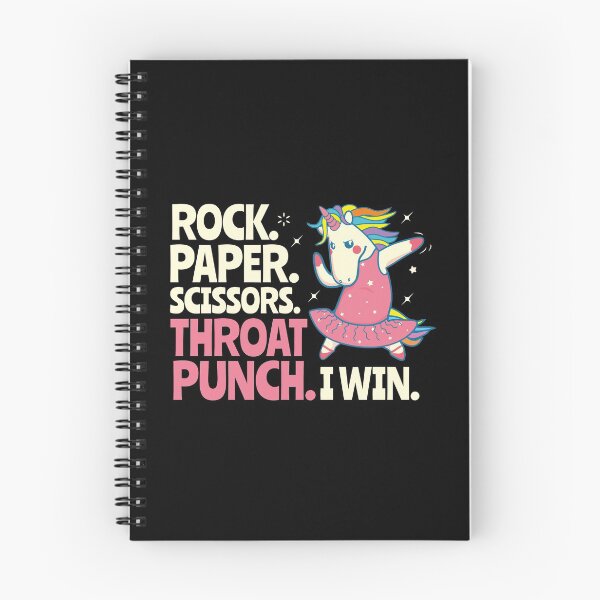 Item preview, Rock Paper Scissors Throat Punch I Win Dancing Pink Unicorn Joke Quote designed and sold by alenaz.