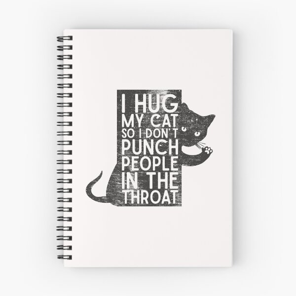 Item preview, I Hug My Cat So I Don't Punch People In The Throat Funny Cat Lover Gift designed and sold by alenaz.