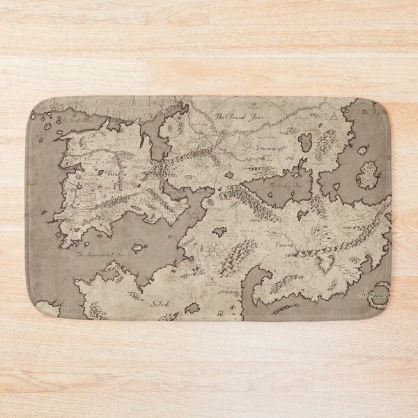 Item preview, Menidiath world map - fantasy map designed and sold by zachholmbergart.