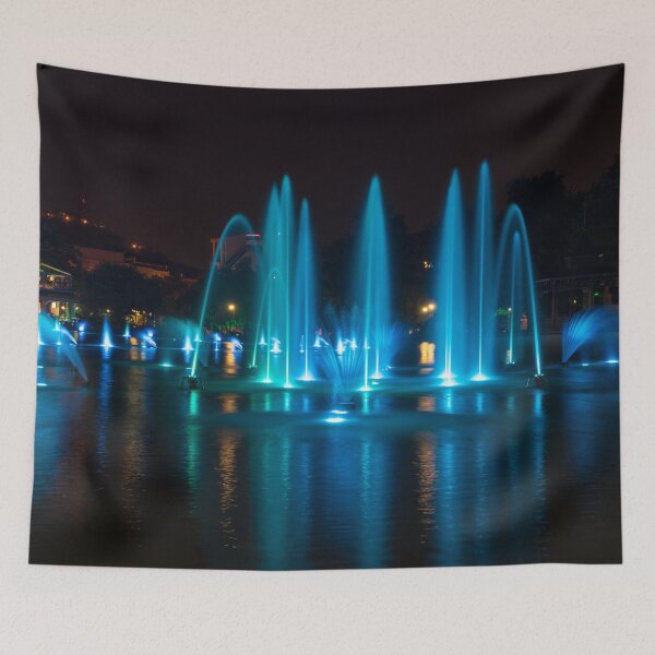 Item preview, Jewel Toned Singing Fountains - Topaz in Swiss Blue and Imperial Yellow designed and sold by Georgia Mizuleva.