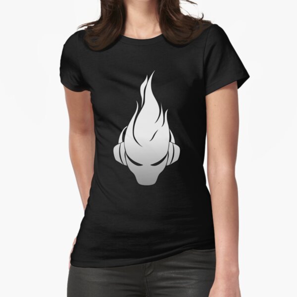 White Facefire Fitted T-Shirt