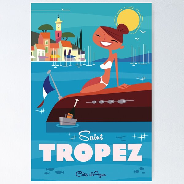 Item preview, Saint Tropez poster designed and sold by GAGodel.