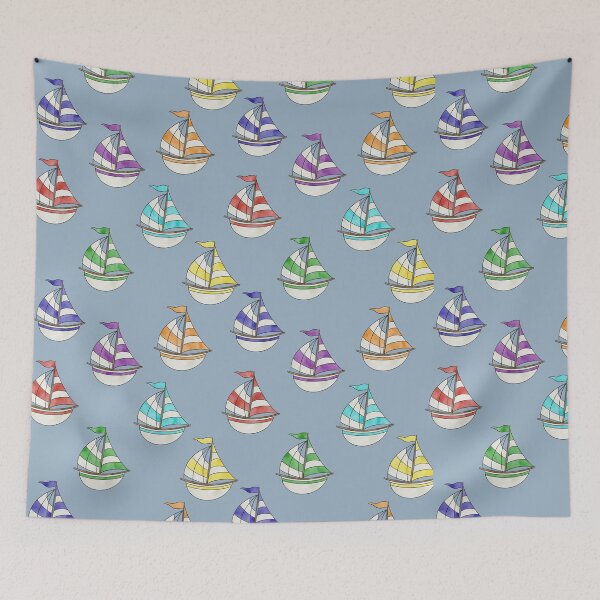 Item preview, Sailing Boats, Blue Background designed and sold by Theodora Gould.
