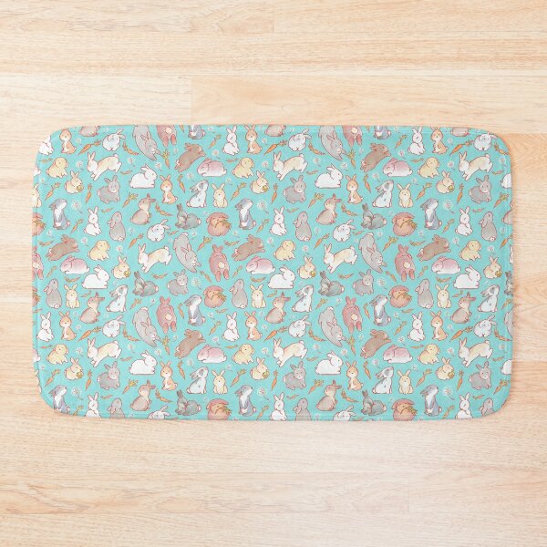 Item preview, Cute bunny pattern blue designed and sold by strijkdesign.