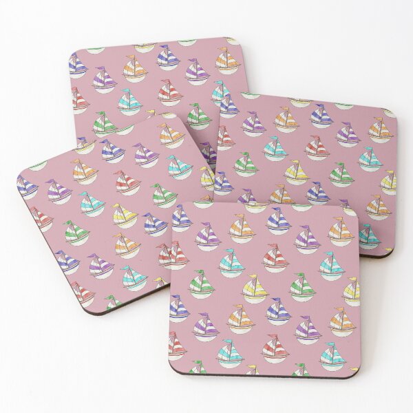Item preview, Sailing Boats, Pink Background designed and sold by Theodora Gould.