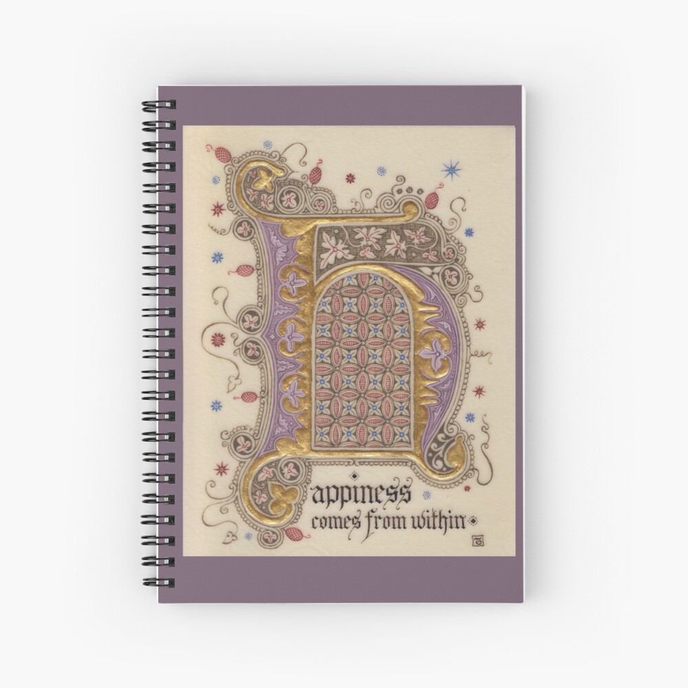 Medieval Illumination - Happiness Spiral Notebook