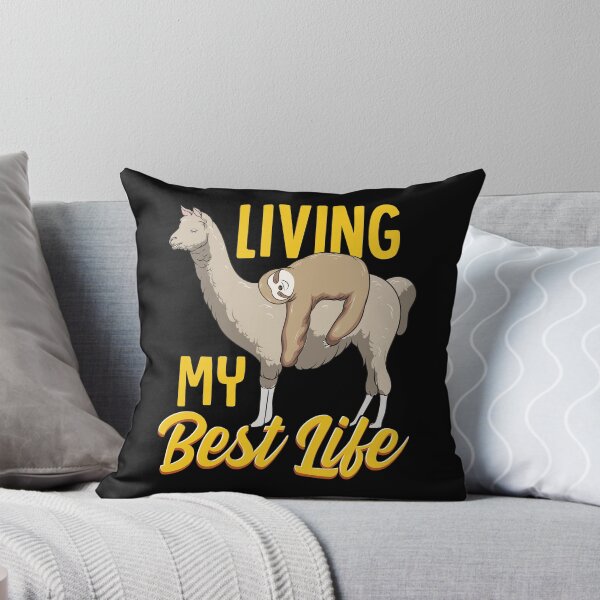 Artikelvorschau, Faultier & Lama Leben mein bestes Leben Sleepy Lazy Nap entworfen und verkauft von perfectpresents.