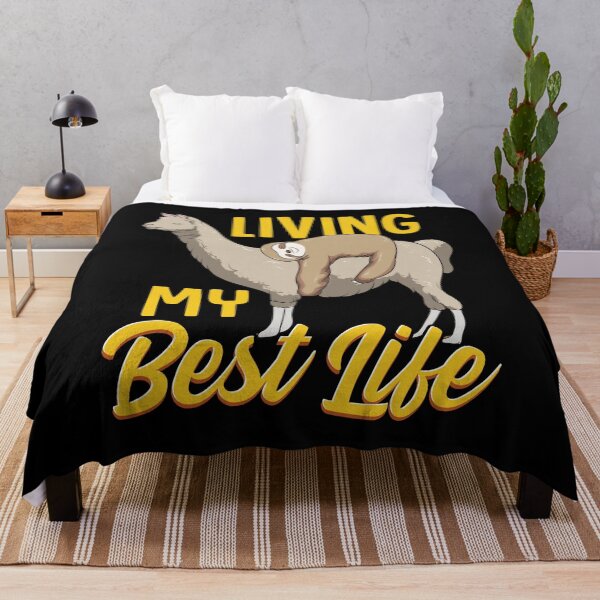 Artikelvorschau, Faultier & Lama Leben mein bestes Leben Sleepy Lazy Nap entworfen und verkauft von perfectpresents.