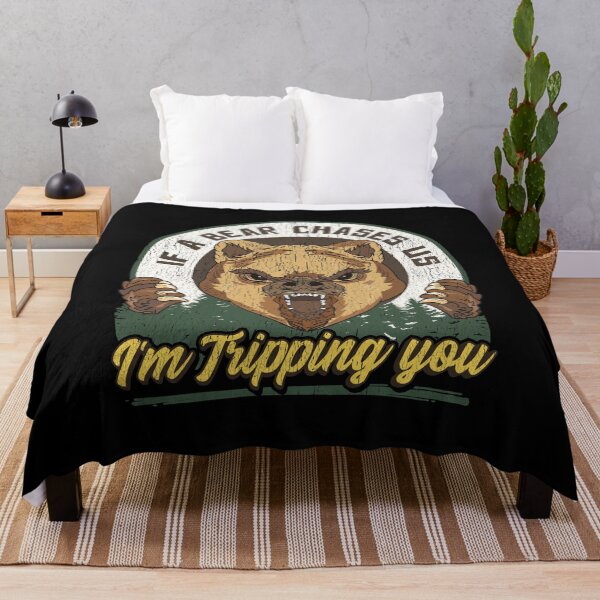 Item preview, If a Bear Chases Us I'm Tripping You Camping Joke designed and sold by perfectpresents.