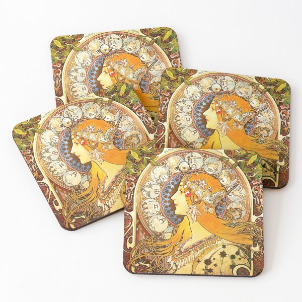 Item preview, La Plume Zodiac - Alphonse Mucha  designed and sold by maryedenoa.