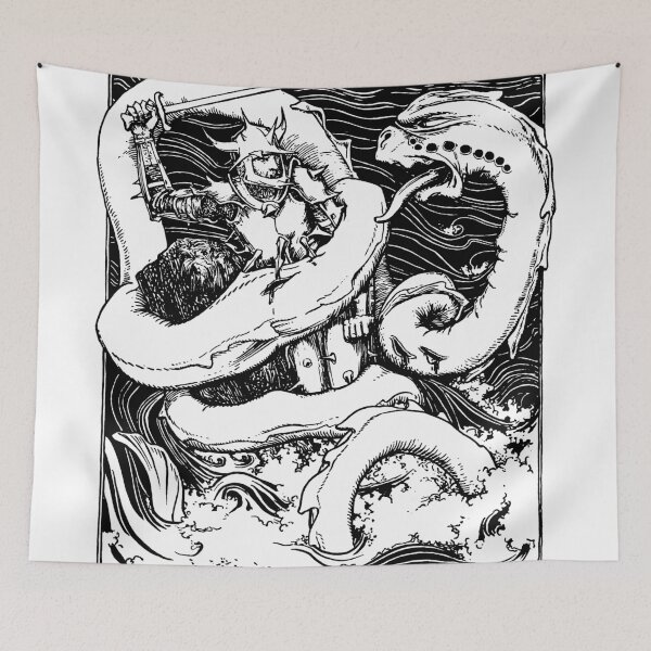 Item preview, John D Batten: Lambton Worm designed and sold by Madjack Tees Kiwi SuperStore.