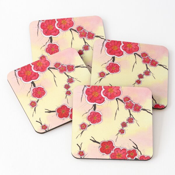 Item preview, Red Japanese Cherry Blossoms designed and sold by Sebastian Grafmann.