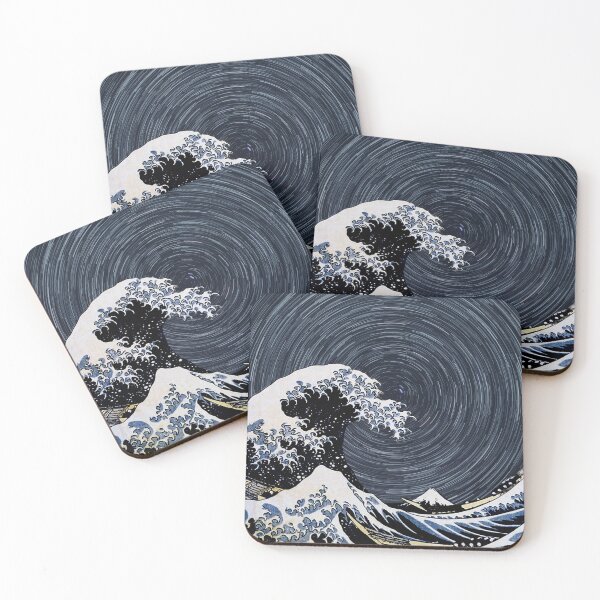Item preview, Kanagawa wave in a starry night designed and sold by PrinceCo.