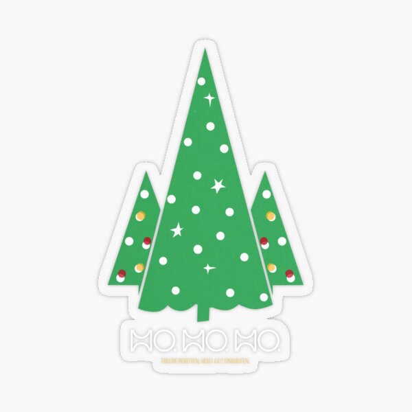 HO. HO. HO... Frohe Weihnachten Transparenter Sticker