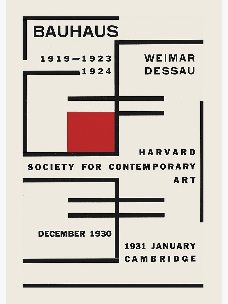 Bauhaus - Exhibition poster for Harvard Society for Contemporary Art, 1931 by GOST2046
