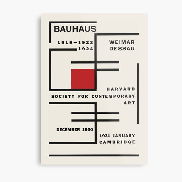 Bauhaus - Exhibition poster for Harvard Society for Contemporary Art, 1931 Metal Print