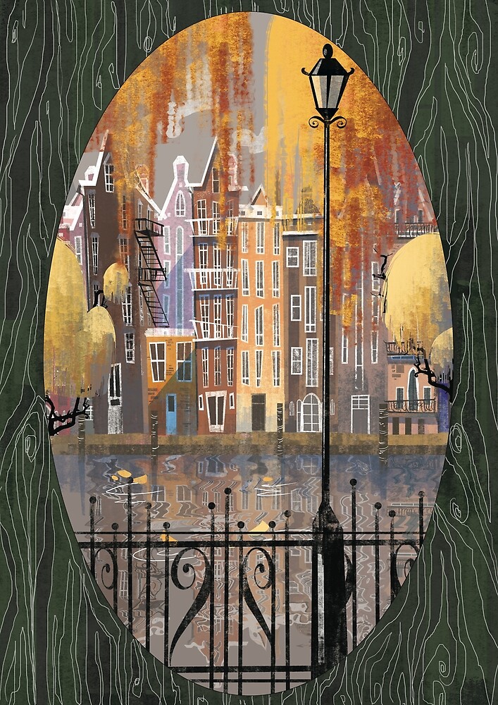 "Amsterdam Frame" by ValeAprilArt Redbubble