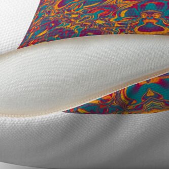 Alternate view of Liquefied Flow V - Chilli Throw Pillow