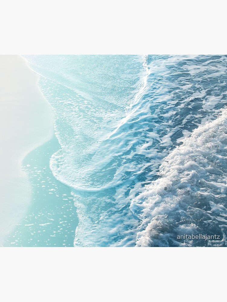 Soft Turquoise Ocean Dream Waves #1 #water #decor #art  by anitabellajantz