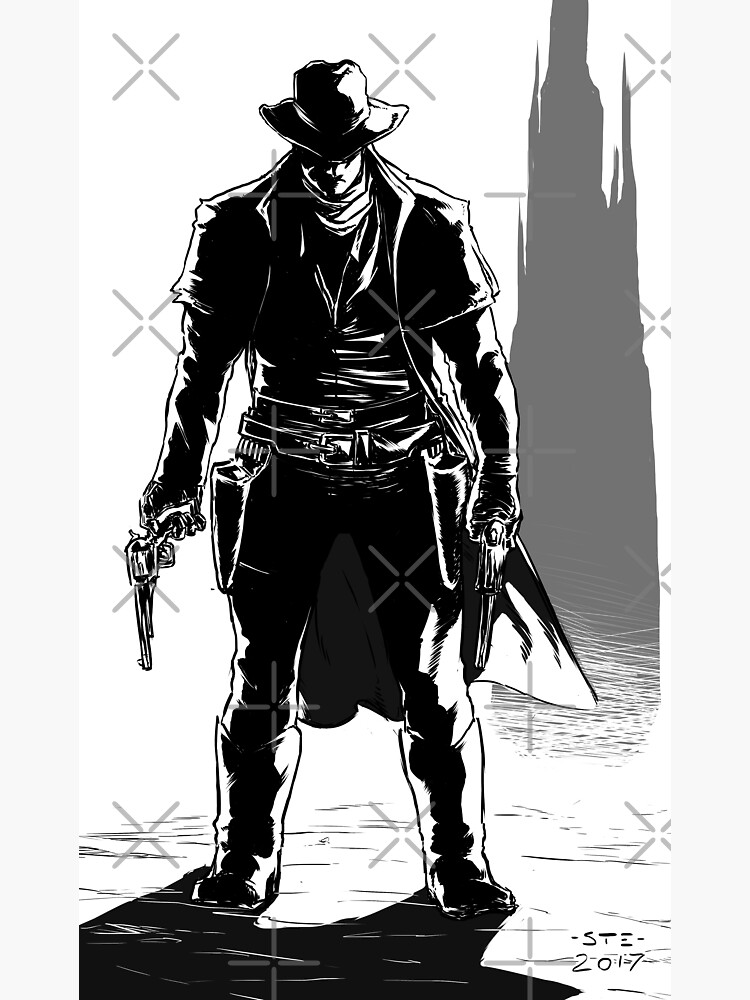 "The Gunslinger" Poster for Sale by cagnaccio Redbubble
