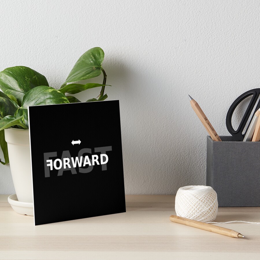 fast-forward-word-funny-with-arrows-art-board-print-for-sale-by