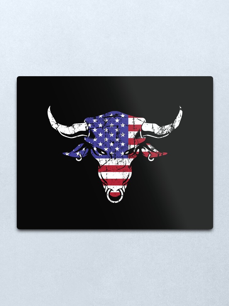 Alternate view of American Bull Head Metal Print