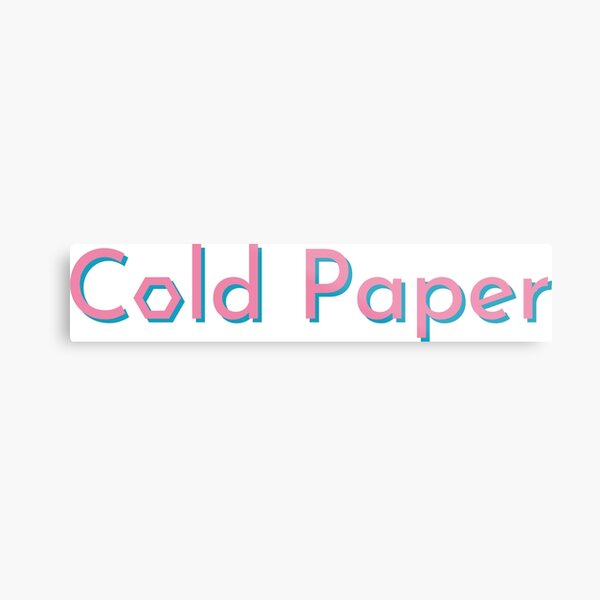 Cold Paper Bicolor Font Metal Print