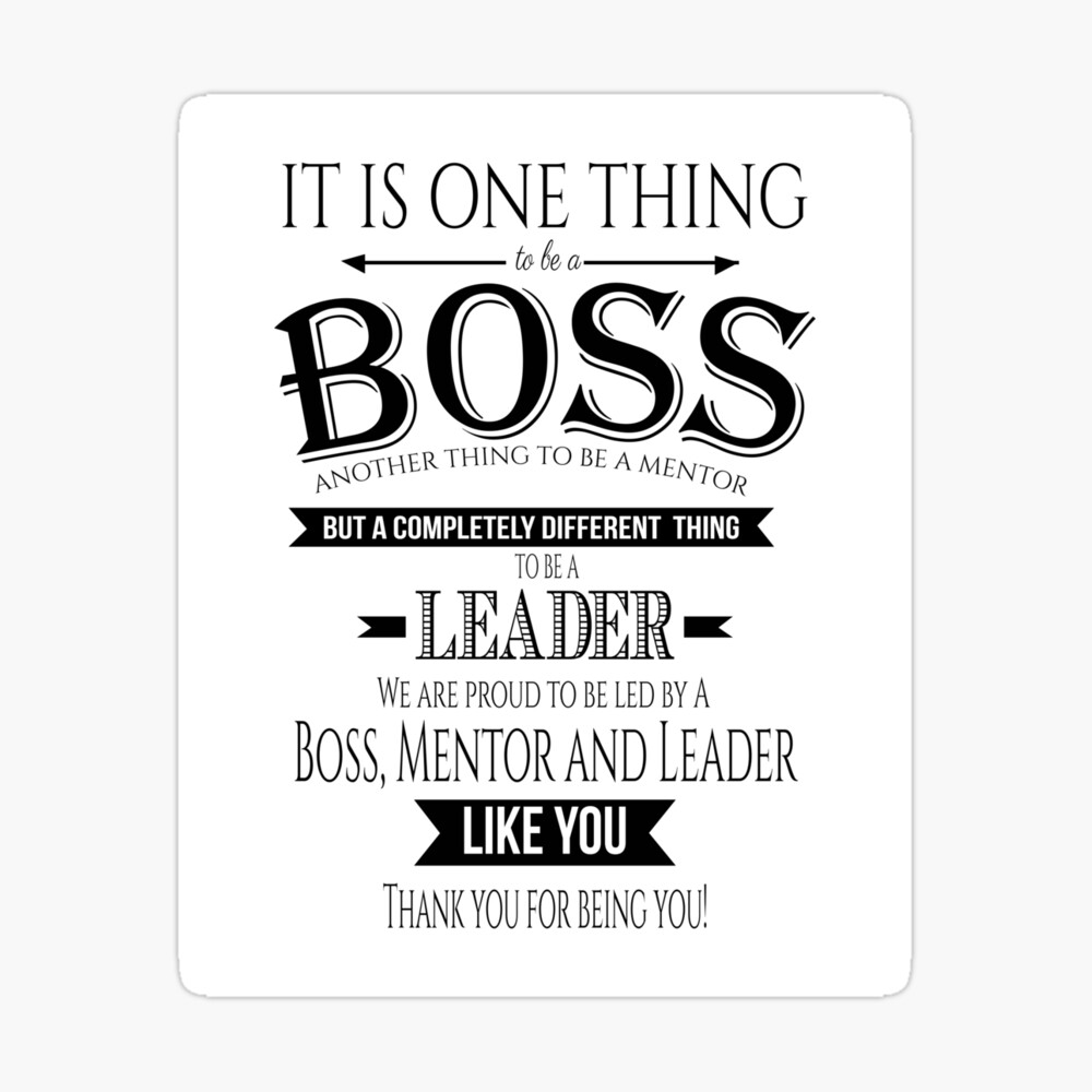One Thing To Be A Boss, Leader, Boss Appreciation Gift