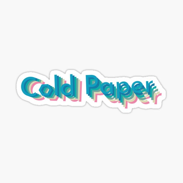 Cold Paper Colorful Font Sticker