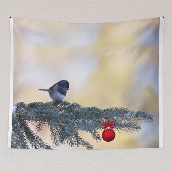 Item preview, Snow Bird and Ornament on an Evergreen Tree designed and sold by ALifeSavored.