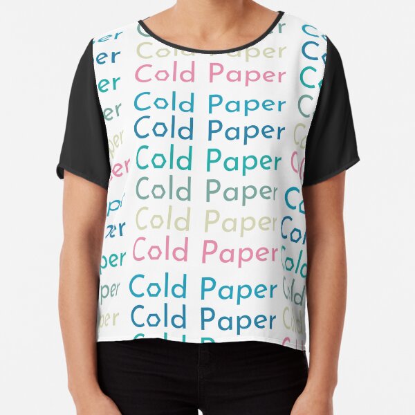 Cold Paper Colorful Font Square Chiffon Top