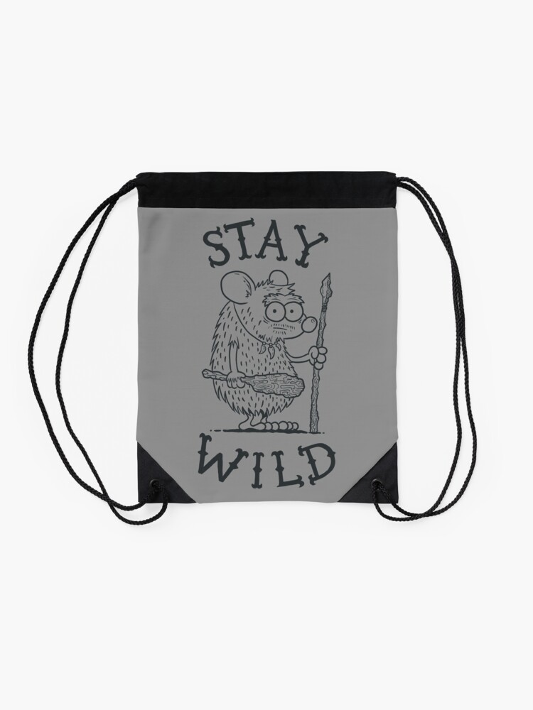 Alternate view of Stay Wild Drawstring Bag