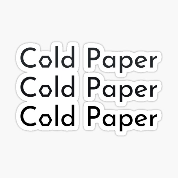 Cold Paper Dark Font Sticker