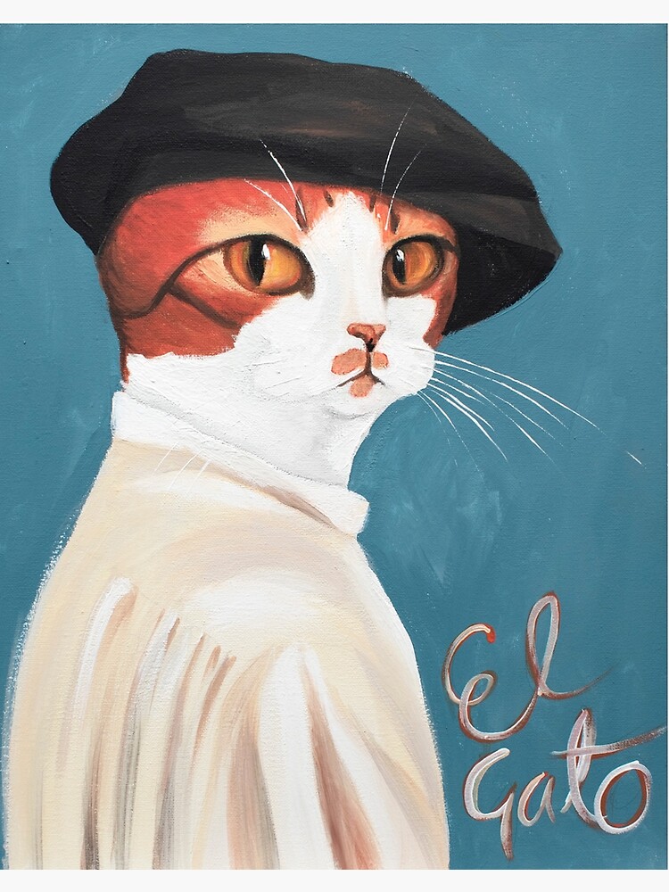 El Gato cat artist painter of the cats Art Board Print